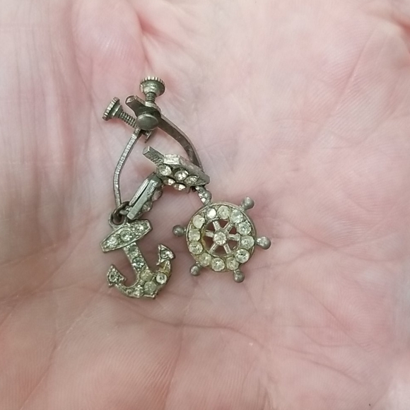 💎VINTAGE RHINESTONE DROP EARRINGS - Picture 5 of 5